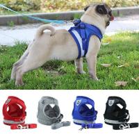 ราคา Reflective Dog Walking Jacket Harness Leash Nylon Pet Cat Soft Mesh Vest Adjustable Vest Small Medium (2338225787)