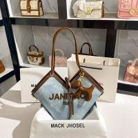 ราคา A.t.a กระเป๋าสะพายไหล่ ผ้ายีน ทรงโท้ท ปักลายวันพีช แฟชั่นฤดูใบไม้ร่วง ฤดูหนาว สไตล์เรโทร สําหรับผู้หญิง 2022 (20752634690)