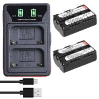 ราคา 2 Pcs 2200mAh NP-FM500H NP FM500H Battery + LED Dual USB Charger with type-C port for NP-F550 NP-FM50 Sony Alpha A58 A35 (19229128174)