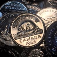 ราคา เหรียญแคนาดา 5 เซนต์ ปี 1968 สภาพสวย (7415438674)