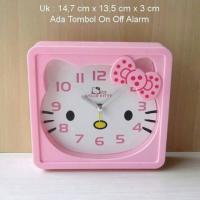ราคา นาฬิกาปลุกสีชมพูหน้าเหลี่ยม Hello Kitty (29987928934)