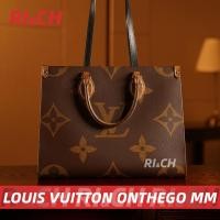 ราคา Louis Vuitton LV กระเป๋ารุ่น OnTheGo MM Tote Bag Monogram #Rich ราคาถูกที่สุดใน Shopee (28427454906)