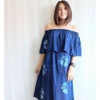 ราคา เดรสปาดไหล่มัดย้อม (1463970718)