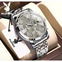 ราคา PLAYBOY 2024 ใหม่นาฬิกาแบรนด์ของแท้ มือ1% ผู้ชายมัลติฟังก์ชั่น กันน้ำสายสแตนเลสหรูหราแฟชั่นส่องสว่างปฏิทิน นาฬิกาควอทซ์ (28411535093)