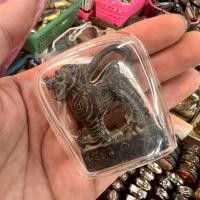 ราคา พญาสิงห์เนื้อว่านไม้พญางิ้วดำแกะสลัก หลวงพ่อเดิม วัดหนองโพ เลี่ยมกรอบกันน้ำ (41818376144)