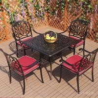 ราคา ลานโต๊ะเก้าอี้เฟอร์นิเจอร์เหล็กหล่อที่เดินทางมาพักผ่อนกลางแจ้งโต๊ะเก้าอี้เหล็กหล่ออลูมิเนียมสามชิ้นชุดรวมกันระเบียงกลางแจ้งสไตล์ยุโรป RGGD (43722129566)
