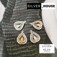 ราคา จี้พระ​ กรอบเงินแท้ 92.5% หลวงปู่ทวดล้อมเพชรทรงใบโพธิ์​ สวยมาก (19388930699)