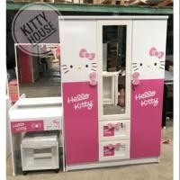 ราคา ตู้เสื้อผ้า 3 บานมีกระจก ลายคิตตี 120*52*182 (978133151)