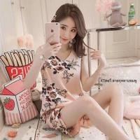 ราคา ชุดนอนผ้าซาติน แขนกุด ขาสั้น (2267802581)