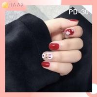 ราคา HAAR เล็บปลอม นิ้ว มือ PD-30 เล็บเจล แฟชั่น สำเร็จรูป พีวีซี PVC สไตล์ เกาหลี 24 ชิ้น พร้อม กาว, สติ๊กเกอร์ซิลิโคน, แ... (4049828185)