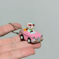 ราคา (สินค้างานแท้ โกดังญี่ปุ่นมือสอง) รถคิตตี้ พวงคิตตี้ Hello kitty sanrio ซาริโอ้ คิตตี้ เนื้อโมเดล (42919490885)