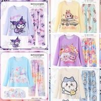 ราคา ชุดนอนเด็กผู้หญิง ชุดนอนเด็กลายการ์ตูน เสื้อแขนยาวกับกางเกงขายาว (19887084210)
