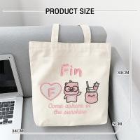 ราคา [ กระเป๋า ota พร้อมชื่อปักบน Demand ] กระเป๋า Tota ปักลายการ์ตูนน่ารัก ผ้าแคนวาส กระเป๋า Tota ของผู้หญิง (56302345261)