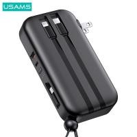ราคา Usams PB63 3 in 1 พาวเวอร์แบงค์ 10000mAh 22.5W ชาร์จไว พร้อมสายเคเบิล ปลั๊ก US EUB (24305639960)