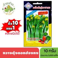 ราคา 3A (ซื้อ10แถม1) เมล็ดพันธุ์ กวางตุ้งดอกฮ่องกง ขนาด 10 กรัม ประมาณ 3,000 เมล็ด GREEN FLOWERING PAK CGOY กวางตุ้งดอก (4833606176)