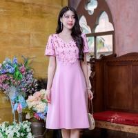 ราคา All Ladies เดรสทรงสวย งานดีไซน์ผ้าพื้นเนื้อดีกระโปรงทรงบานสวิงสวยใส่แล้วดูเอวเล็ก (24060792040)