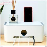 ราคา ปิตาชิโอ ที่เก็บสายไฟ, ประหยัดพื้นที่พร้อมฝาปิดกล่องเก็บรางปลั๊กไฟ, กล่องเก็บปลั๊กชาร์จแบบกลวงอเนกประสงค์โฮมออฟฟิศ (40615285882)