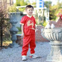 ราคา ชุดตรุษจีนเด็ก ชุดกี่เพ้า ชุดเด็กผู้ชายสีแดง ปักมังกร (22016744482)