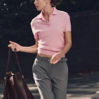 ราคา เสื้อเชิ้ต Zara made in Morocco ถักปก POLO สีชมพูอ่อน (40403029501)