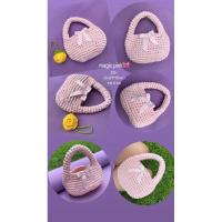 ราคา กระเป๋าถักโครเชต์ไหมผ้ายืด Magic pink (29320756630)