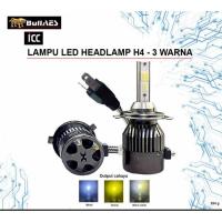 ราคา H4 3 สี LED ไฟหน้า Icplus 3600 Lumens I H4 หลอดไฟ LED 3 สี (46402174763)