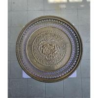 ราคา พานทองเหลือง ลายดอกไม้ ลายฉลุโบราณ มือสอง (21283673081)