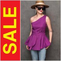 ราคา เสื้อไหล่เดียว เสื้อไหล่เฉียง เข้ารูปช่วงเอว ระบายบานปิดสะโพก ป้ายMirrorsister เสื้อเปิดไหล่ ชุดไปงาน ชุดออกงาน มิเร่อ (5963761154)