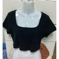 ราคา เสื้อยืดครอบสั้นคอกว้าง (23183786237)
