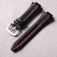 ราคา เหมาะสําหรับ SEIKO SEIKO สายหนังแท้ Sportura Series SNL017 เว้านูน 7L22 27 มม. * 15 มม.ชาย (45802688049)