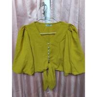ราคา เสื้อแขนพอง สีเหลืองมัสตาร์ด (26951091858)