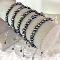 ราคา กำไลข้อมือ เชือกถัก หินนำโชค ไข่มุก หลังเต่า สีดำ / เฮมาไทต์ *ฟรีไซต์* (ราคาต่อเส้น) (4095858772)