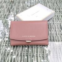 ราคา กระเป๋าสตางค์ผู้หญิงแบรนด์แท้ Modern Classic 100% พร้อมกล่องแบรนด์ บางๆ ไซส์กลาง มีช่องซิป และช่องใส่บัตร งานสวย หนังนิ่ (11701488076)