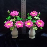 ราคา ดอกบัวหลวงดินปั้น (รับเป็นคู่ กดเลือก 1 คู่) จัดแจกันเซรามิกสูง 6 นิ้ว / ดอกบัวไหว้พระ ดอกไม้ไหว้พระ บูชาพระ (5418794511)