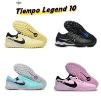 ราคา รองเท้าฟุตซอล Ronaldo Tiempo Legend 10 Pro TF สีขาวและสีน้ำเงิน สำหรับสนามหญ้าเทียม (49902830923)