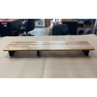 ราคา ชั้นวางจอคอมพิวเตอร์และวางทีวี สีใสไม้เอเชี่ยนวอลนัท 18มม. พ่นขาสีดำ (18089241506)