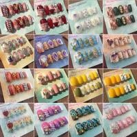 ราคา [ยาวกลาง] เล็บเจลสำเร็จรูป เล็บปลอมงานเจลแท้ 100% ฟรีกาว+ตะไบ (4941538043)