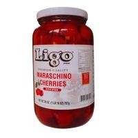 ราคา เชอรี่แดงมีก้านในน้ำเชื่อม ตราลิโก้ ขนาด 737 กรัม (Ligo Maraschino Cherries) (7040167961)