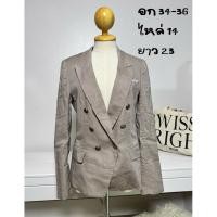 ราคา พร้อมส่งเสื้อสูท สีเทาเบจ (41058355093)