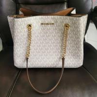 ราคา กระเป๋าสะพาย​ MK ปลาดาว​ 13​ นิ้ว Michael kors Teagen​ Large​ long drop Satchel​ 35SOSXZS7L​ มือสอง (12568692130)