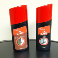 ราคา KIWI ขัดรองเท้า ขวด หัวฟองน้ำ Shine & Protect Instant Shoe Polish ผลิตภัณฑ์เคลือบเงารองเท้า กีวี่ สีดำ น้ำตาล75ml (26290441271)