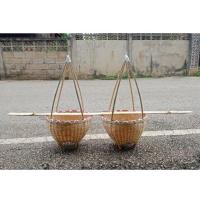 ราคา หาบเงินหาบทอง กระบุง ชุดหาบใส่ของในงานพิธีต่างๆ (กระบุง 2 +ไม้คาน1) ขนาด10-11นิ้ว (26405852860)