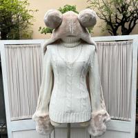 ราคา มือ2Disney หมวกหูมิกกี้เม้าส์ สีน้ำตาล กันหนาวพันคอ+ถุงมือ (44326492124)