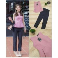 ราคา ชุดเซตเสื้อแขนกุดกางเกงขายาวงานป้าย (17835589390)