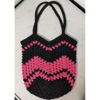 ราคา กระเป๋าถักถุงแกงแบล็กพิ้ง สไตล์โบฮีเมี่ยน มาตาลดาพร้อมส่ง (22648932514)