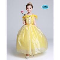 ราคา ชุดเจ้าหญิงเบลล์แขนยาว Princess Belle ชุดเดรสไปงานสีเหลือง (5809718219)