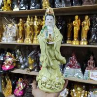 ราคา เจ้าแม่กวนอิม ปางประทานพร งานกังไส นำเข้าจากจีนแท้ 100% องค์สีเหลือง สูง 28 ซม. (8282188742)