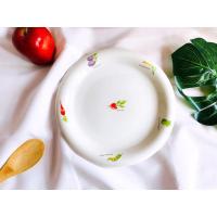 ราคา จานเซรามิค จานเซรามิคญี่ปุ่น จานข้าวยกขอบ ลาย ผักต่างๆ (7844037533)