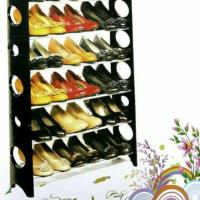 ราคา ชั้นวางรองเท้า แบบเปิดโล่ง 10 ชั้น สีดำ (801607)