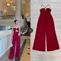 ราคา Aileen จั๊มสูทขายาว ชุดสีแดง (41602163906)