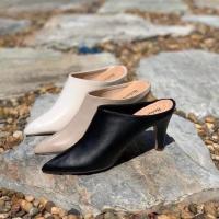 ราคา รองเท้าส้นสูงแบบเปิดส้นทรงหัวแหลมสไตล์บูท Belongse’ รุ่น B13-544 (23380317151)